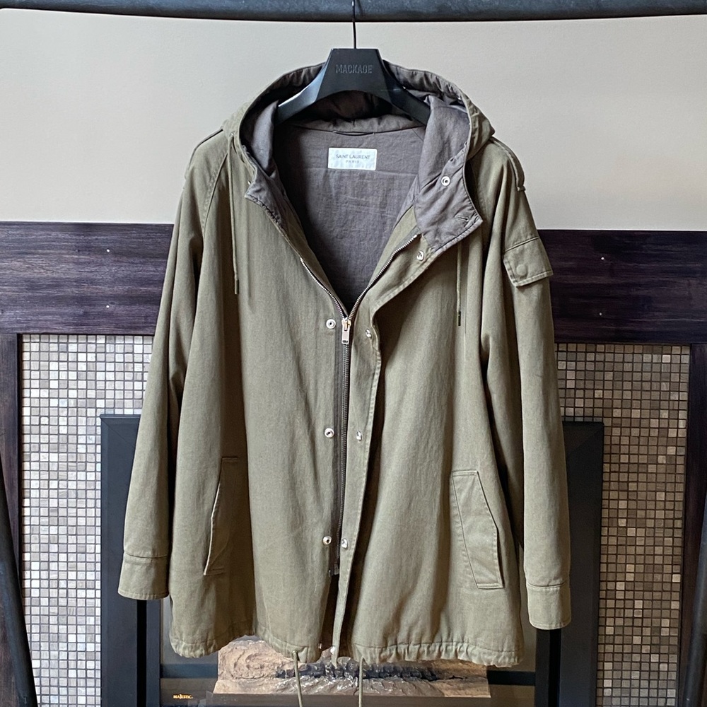 Saint Laurent FW16 Green Military Parka